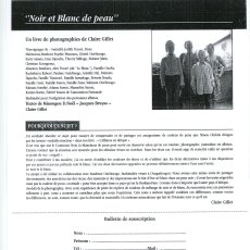 Souscription... livre : Noir et blanc de peau